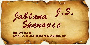Jablana Španović vizit kartica